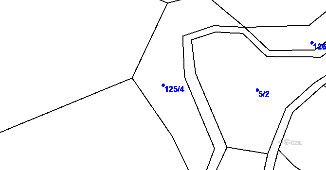 Parcela st. 125/4 v KÚ Malé Tresné, Katastrální mapa