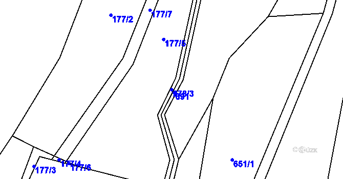 Parcela st. 278/3 v KÚ Malé Tresné, Katastrální mapa