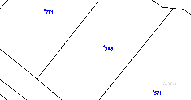Parcela st. 205 v KÚ Roveň u Sobotky, Katastrální mapa