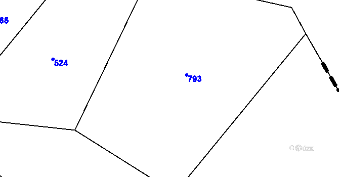 Parcela st. 210 v KÚ Roveň u Sobotky, Katastrální mapa
