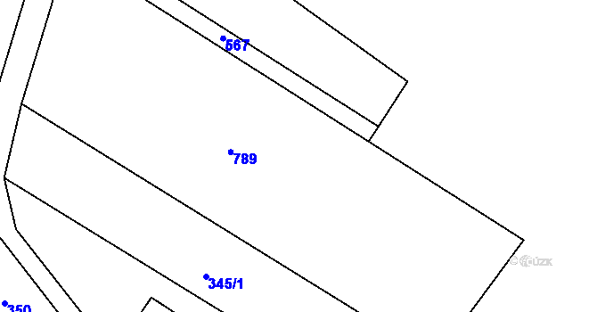 Parcela st. 344/3 v KÚ Roveň u Sobotky, Katastrální mapa