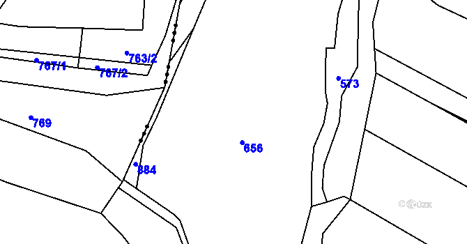 Parcela st. 374/1 v KÚ Roveň u Sobotky, Katastrální mapa