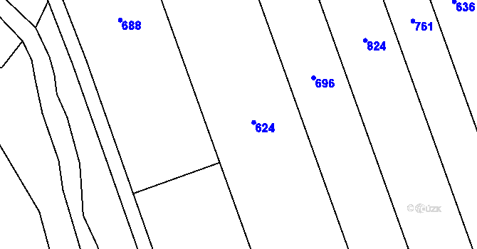 Parcela st. 287/5 v KÚ Roveň u Sobotky, Katastrální mapa