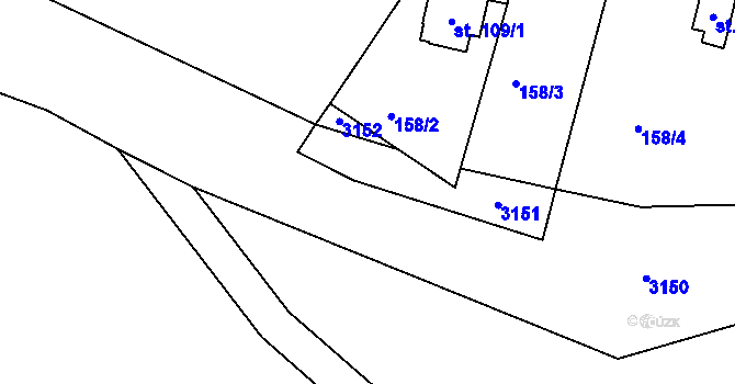 Parcela st. 264/2 v KÚ Roveň u Rychnova nad Kněžnou, Katastrální mapa