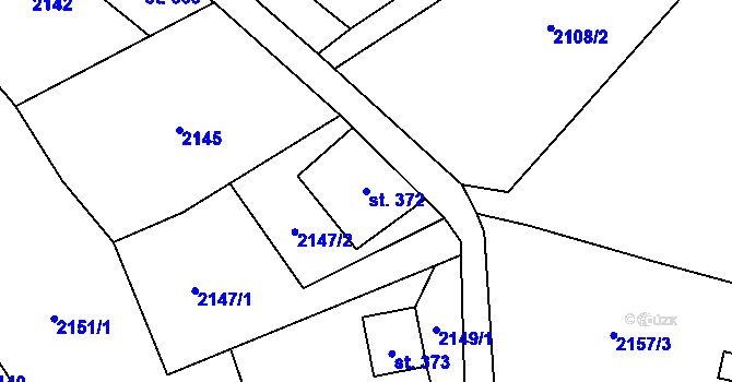 Parcela st. 372 v KÚ Rovensko pod Troskami, Katastrální mapa
