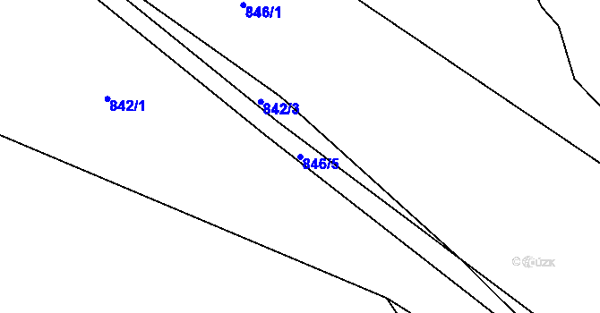 Parcela st. 846/5 v KÚ Rovensko pod Troskami, Katastrální mapa