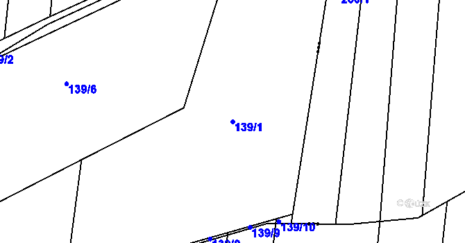 Parcela st. 139/1 v KÚ Rovná u Strakonic, Katastrální mapa
