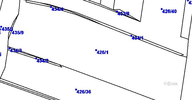 Parcela st. 426/1 v KÚ Rovná u Strakonic, Katastrální mapa
