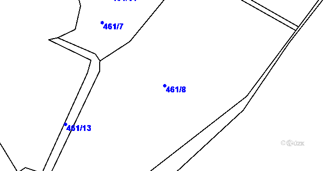 Parcela st. 461/8 v KÚ Rovná u Strakonic, Katastrální mapa
