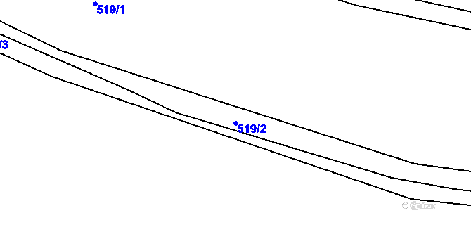 Parcela st. 519/2 v KÚ Rovná u Strakonic, Katastrální mapa