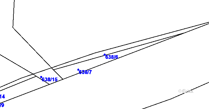 Parcela st. 638/6 v KÚ Rovná u Strakonic, Katastrální mapa