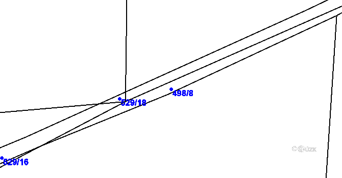 Parcela st. 498/8 v KÚ Rovná u Strakonic, Katastrální mapa