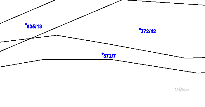 Parcela st. 372/7 v KÚ Rovná u Strakonic, Katastrální mapa