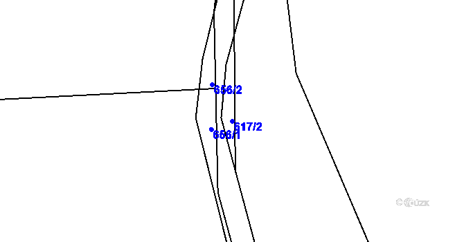 Parcela st. 617/2 v KÚ Rovná u Strakonic, Katastrální mapa