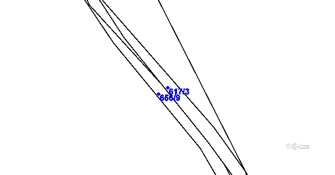 Parcela st. 617/3 v KÚ Rovná u Strakonic, Katastrální mapa