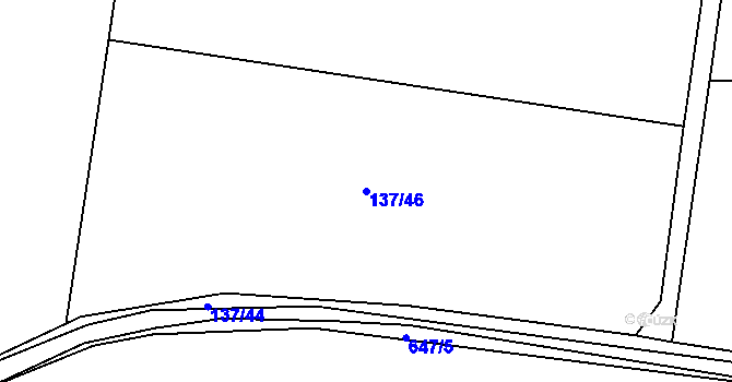 Parcela st. 137/46 v KÚ Rovná u Strakonic, Katastrální mapa