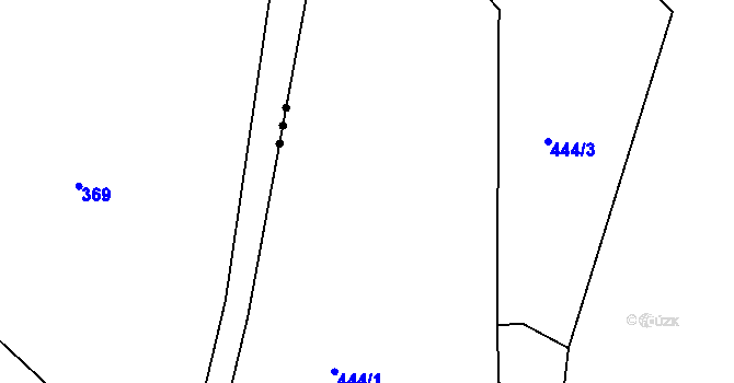 Parcela st. 444/1 v KÚ Rovná u Strakonic, Katastrální mapa
