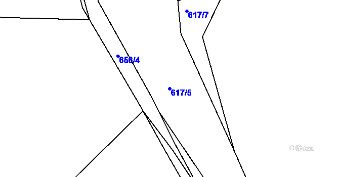 Parcela st. 617/5 v KÚ Rovná u Strakonic, Katastrální mapa