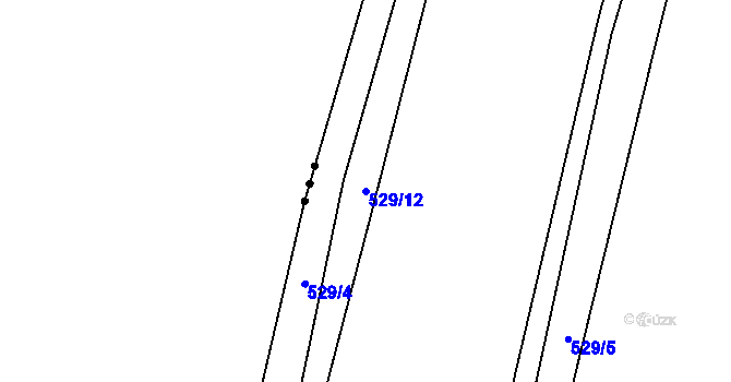 Parcela st. 529/12 v KÚ Rovná u Strakonic, Katastrální mapa