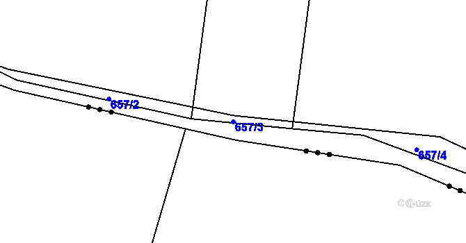 Parcela st. 657/3 v KÚ Rovná u Strakonic, Katastrální mapa