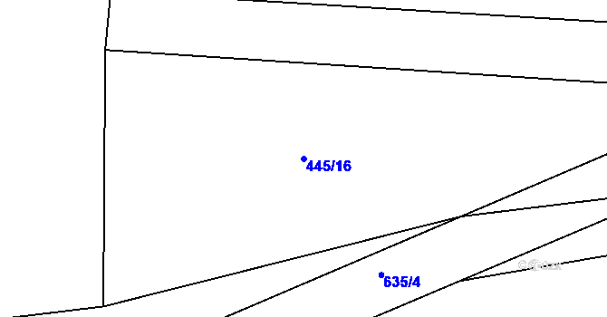 Parcela st. 445/16 v KÚ Rovná u Strakonic, Katastrální mapa