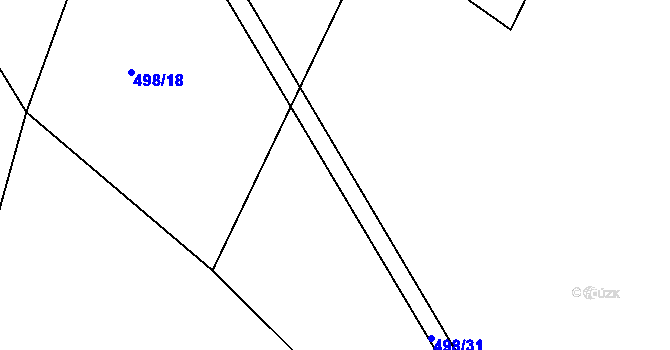 Parcela st. 498/37 v KÚ Rovná u Strakonic, Katastrální mapa