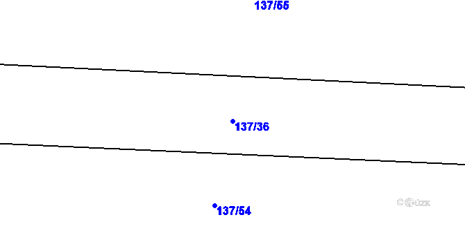 Parcela st. 137/36 v KÚ Rovná u Strakonic, Katastrální mapa