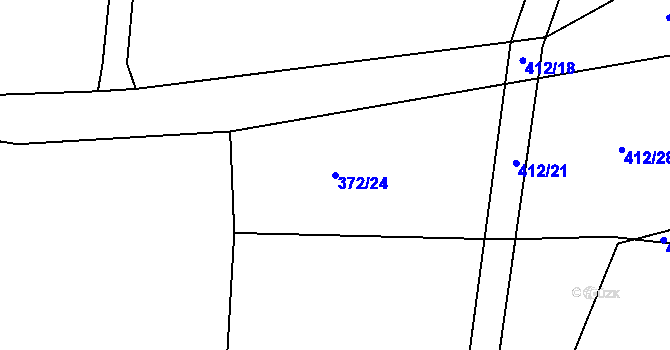 Parcela st. 372/24 v KÚ Rovná u Strakonic, Katastrální mapa