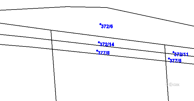 Parcela st. 377/8 v KÚ Rovná u Strakonic, Katastrální mapa
