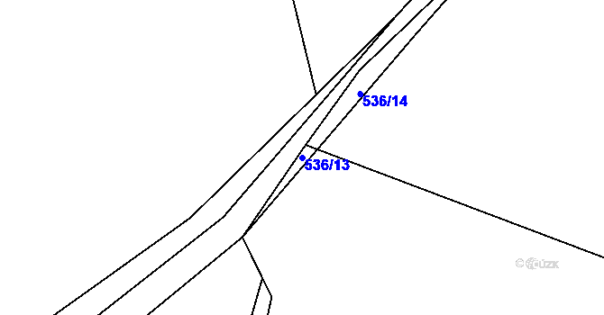 Parcela st. 536/13 v KÚ Rovná u Strakonic, Katastrální mapa