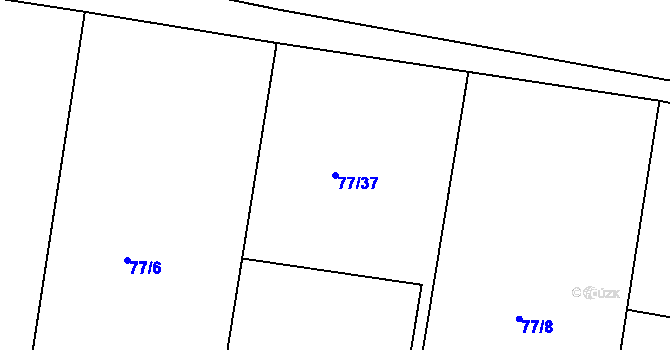 Parcela st. 77/37 v KÚ Řepice, Katastrální mapa