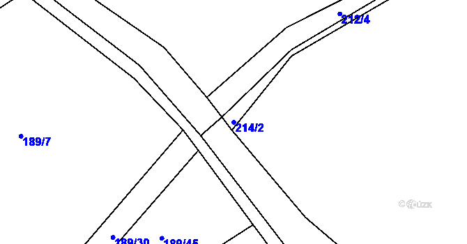 Parcela st. 214/2 v KÚ Řepice, Katastrální mapa