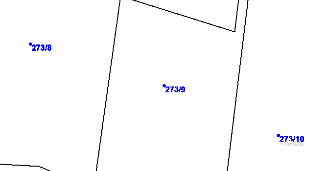 Parcela st. 273/9 v KÚ Řepice, Katastrální mapa