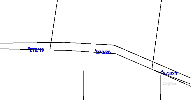 Parcela st. 273/20 v KÚ Řepice, Katastrální mapa