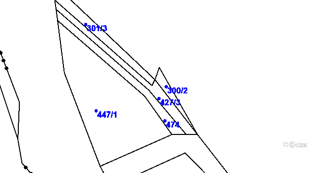 Parcela st. 300/2 v KÚ Řepice, Katastrální mapa