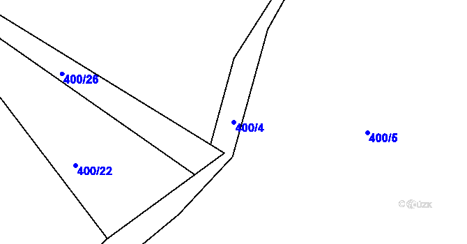 Parcela st. 400/4 v KÚ Řepice, Katastrální mapa