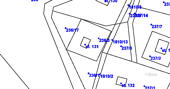 Parcela st. 131 v KÚ Vranov u Rovné, Katastrální mapa