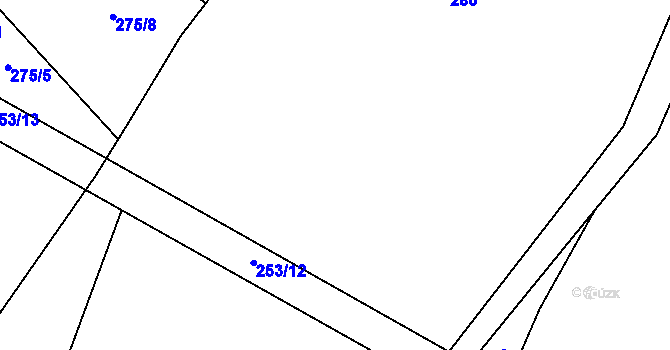 Parcela st. 275/6 v KÚ Divišov, Katastrální mapa