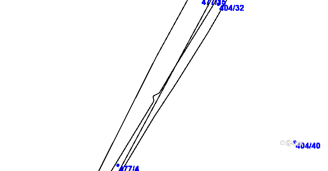 Parcela st. 477/19 v KÚ Divišov, Katastrální mapa