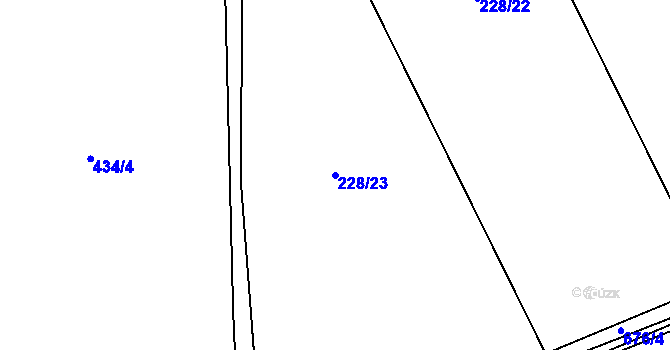 Parcela st. 228/23 v KÚ Rovné, Katastrální mapa