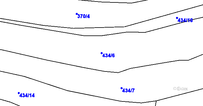 Parcela st. 434/6 v KÚ Rovné, Katastrální mapa