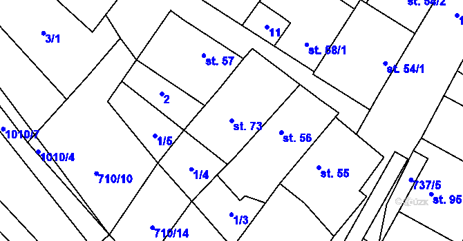 Parcela st. 73 v KÚ Rozkoš u Jevišovic, Katastrální mapa