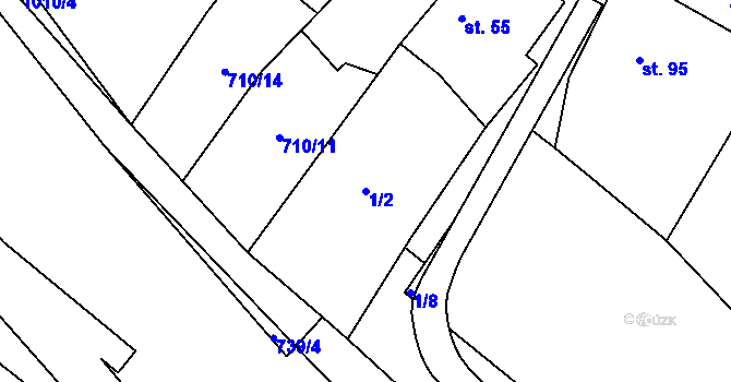 Parcela st. 1/2 v KÚ Rozkoš u Jevišovic, Katastrální mapa