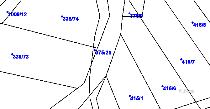 Parcela st. 375/4 v KÚ Rozkoš u Jevišovic, Katastrální mapa