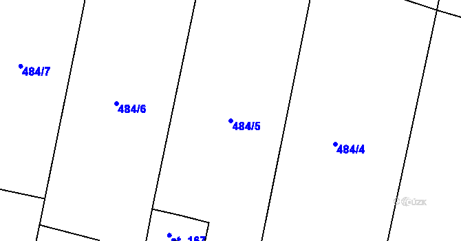 Parcela st. 484/5 v KÚ Rozkoš u Jevišovic, Katastrální mapa