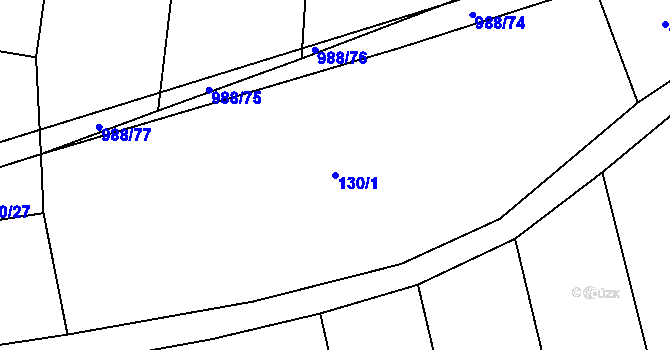 Parcela st. 130/1 v KÚ Rozkoš u Jevišovic, Katastrální mapa