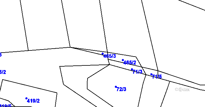 Parcela st. 465/3 v KÚ Rozkoš u Jevišovic, Katastrální mapa