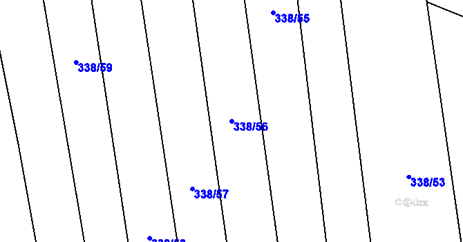 Parcela st. 338/56 v KÚ Rozkoš u Jevišovic, Katastrální mapa