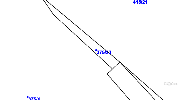 Parcela st. 375/23 v KÚ Rozkoš u Jevišovic, Katastrální mapa
