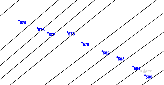 Parcela st. 579 v KÚ Rozkoš u Jevišovic, Katastrální mapa